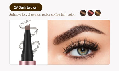 QIC Waterproof 4-Tip Micro Brow Pen