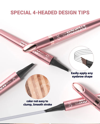 QIC Waterproof 4-Tip Micro Brow Pen