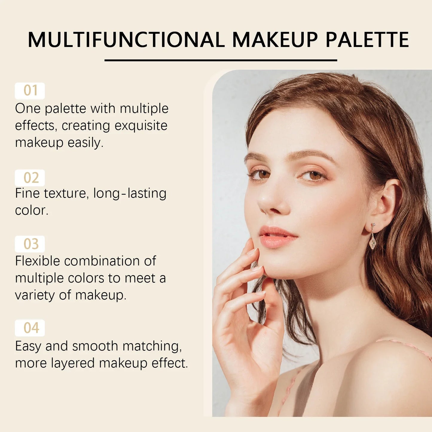 All-in-One Glow Makeup Palette – Glitter Eyeshadow, Highlighter & Blush