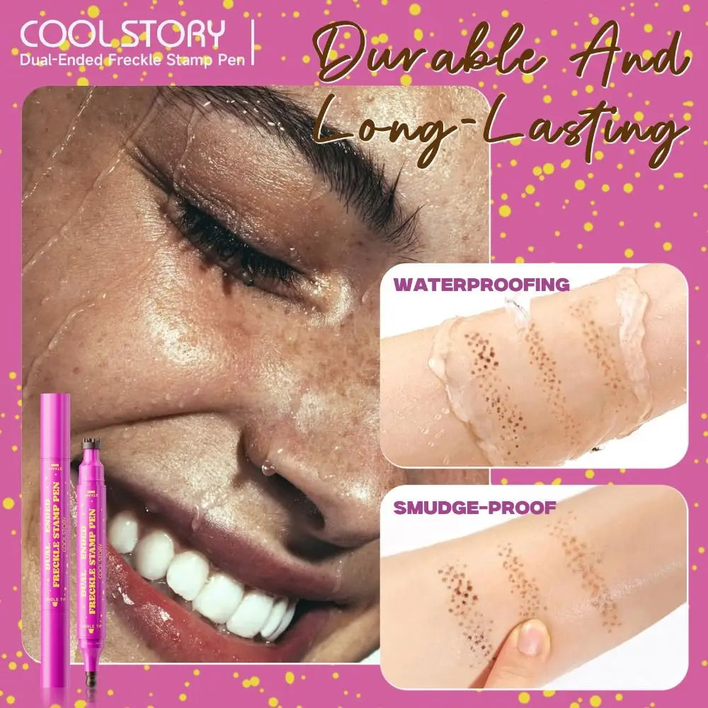 Dual-Ended Waterproof Freckle Stamp Pen (Natural, Long-Lasting)