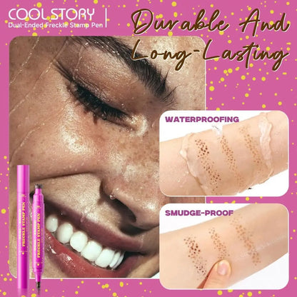 Dual-Ended Waterproof Freckle Stamp Pen (Natural, Long-Lasting)