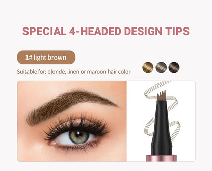 QIC Waterproof 4-Tip Micro Brow Pen