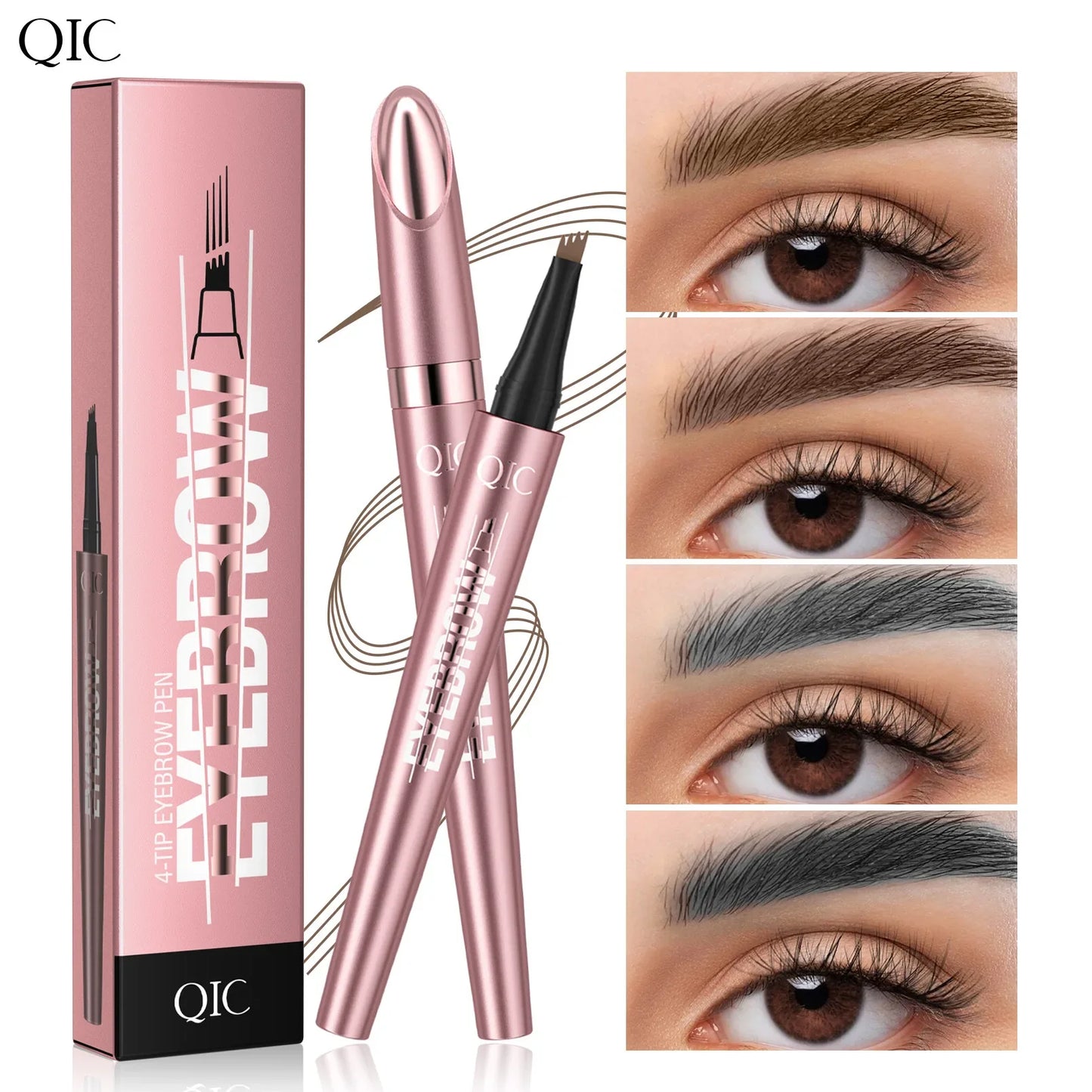QIC Waterproof 4-Tip Micro Brow Pen