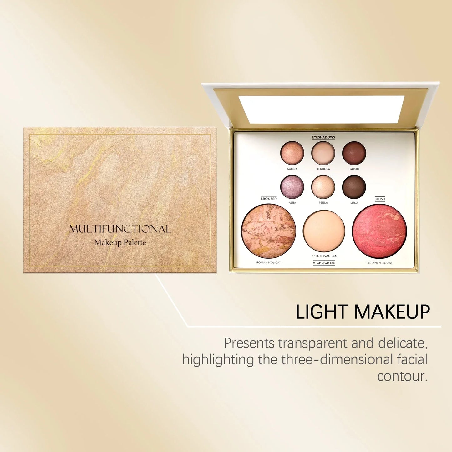 All-in-One Glow Makeup Palette – Glitter Eyeshadow, Highlighter & Blush