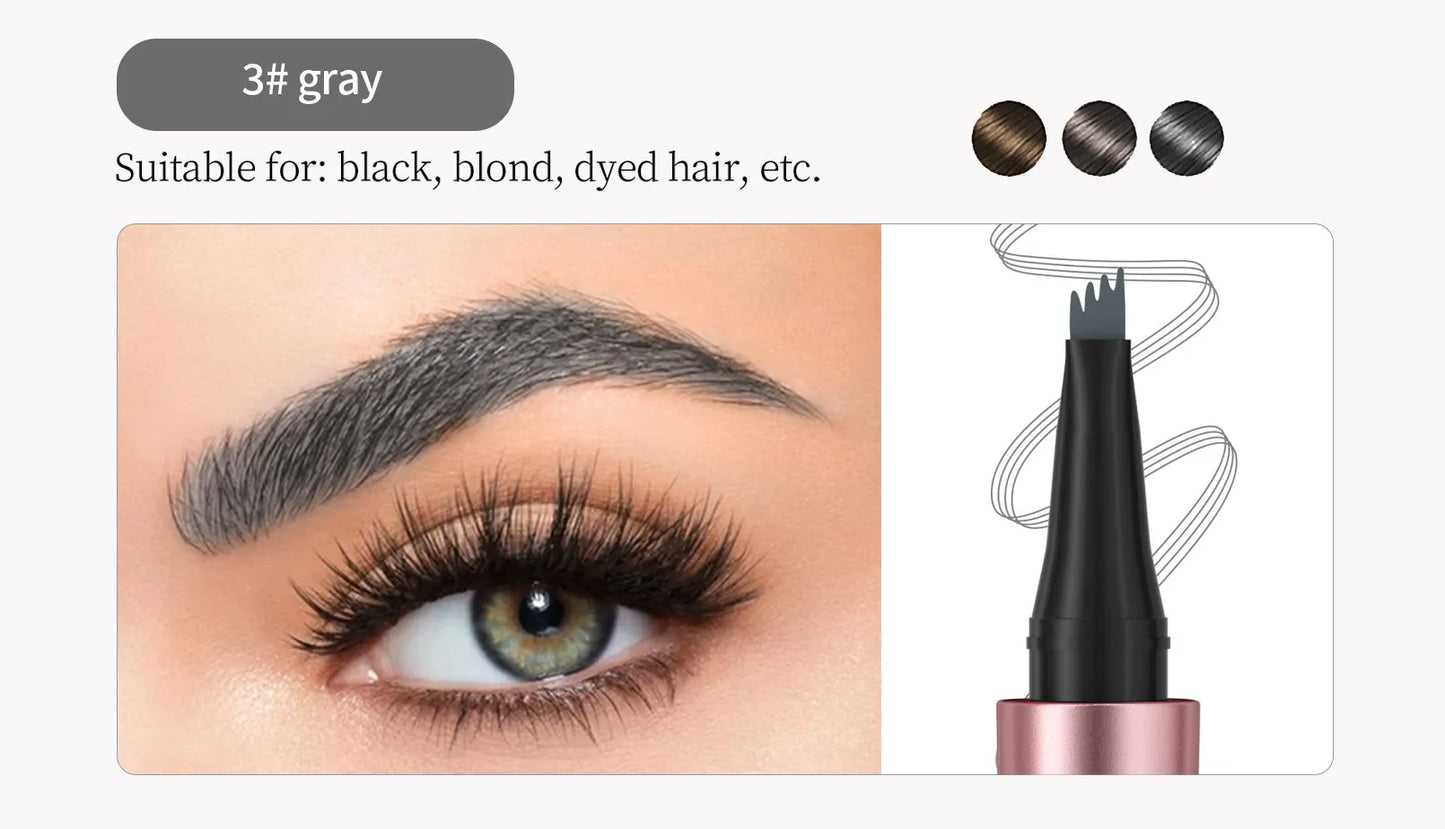 QIC Waterproof 4-Tip Micro Brow Pen