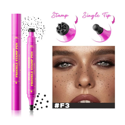 Dual-Ended Waterproof Freckle Stamp Pen (Natural, Long-Lasting)