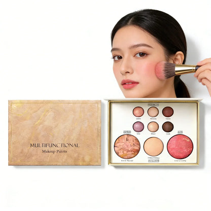 All-in-One Glow Makeup Palette – Glitter Eyeshadow, Highlighter & Blush