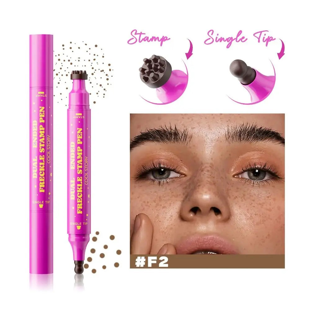 Dual-Ended Waterproof Freckle Stamp Pen (Natural, Long-Lasting)