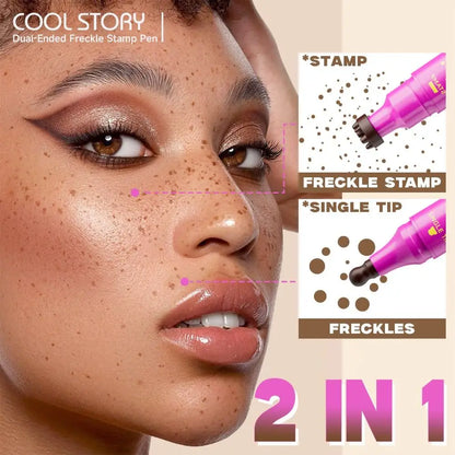 Dual-Ended Waterproof Freckle Stamp Pen (Natural, Long-Lasting)
