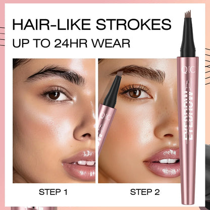 QIC Waterproof 4-Tip Micro Brow Pen