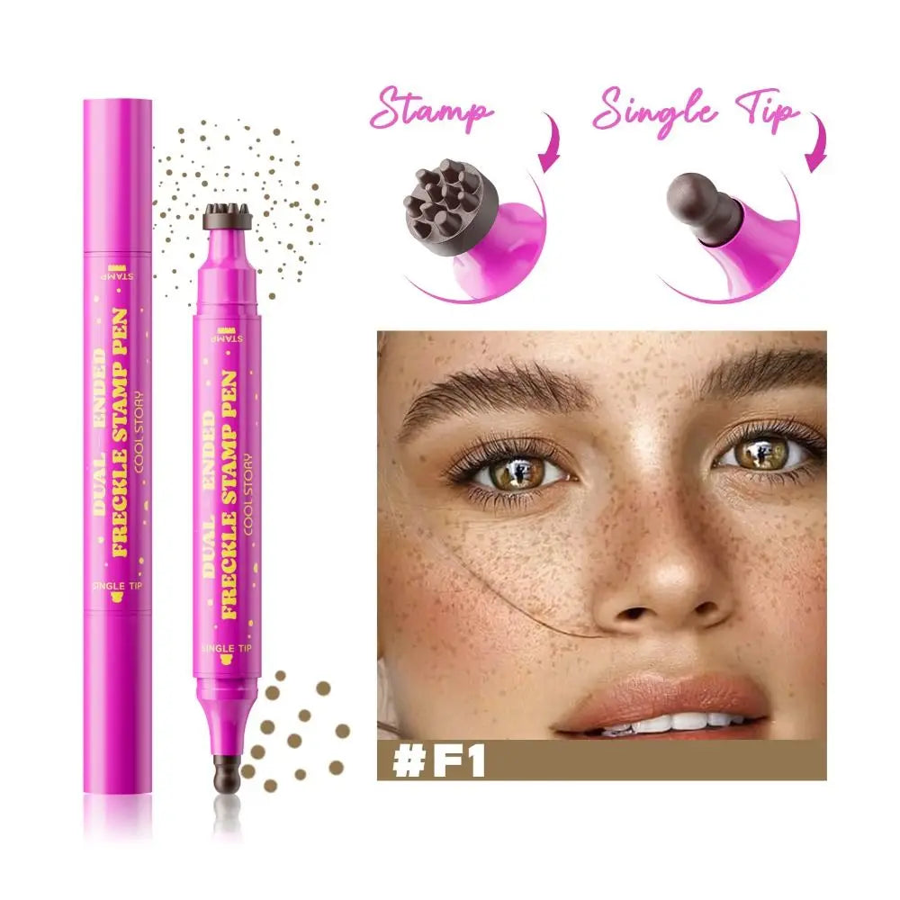 Dual-Ended Waterproof Freckle Stamp Pen (Natural, Long-Lasting)