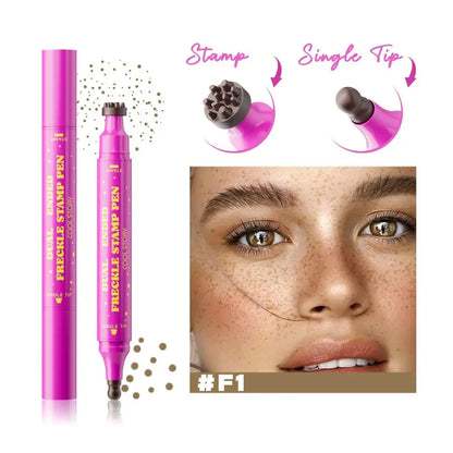 Dual-Ended Waterproof Freckle Stamp Pen (Natural, Long-Lasting)